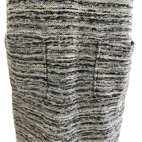 Ann Taylor Loft gray and ivory textured shift a-line dress. Size M petite - Picture 4 of 10